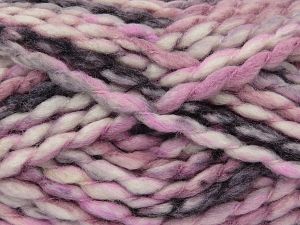 Composition 70% Laine, 30% Acrylique, White, Turquoise, Pink Shades, Brand Ice Yarns, Black, fnt2-77924 