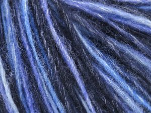 Vezelgehalte 66% Merino wol, 34% Biologische katoen, Purple Shades, Brand Ice Yarns, Blue Shades, fnt2-78041 