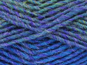 Contenido de fibra 80% AcrÃ­lico, 20% Alpaca, Turquoise, Purple, Brand Ice Yarns, Green, Blue, fnt2-78085 