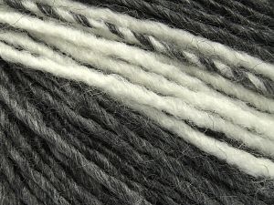 Fiber Content 75% Acrylic, 25% Wool, White, Brand Ice Yarns, Grey Shades, fnt2-78123 