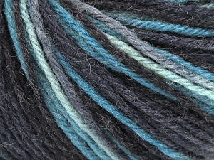 Fiber Content 100% Wool, Turquoise Shades, Brand Ice Yarns, Grey Shades, fnt2-78132 