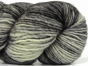 Composition 100% Superwash Merino Wool, Brand Ice Yarns, Grey Shades, Black, fnt2-78145 