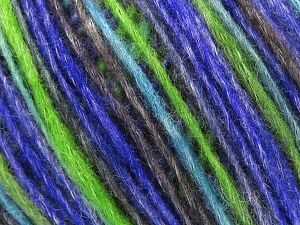 Contenido de fibra 66% Lana Merino, 34% El algodÃ³n orgÃ¡nico, Turquoise, Purple, Brand Ice Yarns, Dark Green Grey, fnt2-78226 