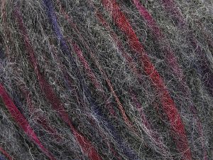 Composition 63% Polyamide, 5% Laine mÃ©rinos, 20% superkid Mohair, 11% Viscose, 1% Ã‰lasthanne, Red, Purple, Pink, Brand Ice Yarns, Anthracite Black, fnt2-78250 