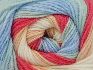 Composition 100% Baby acrylique, White, Salmon Shades, Mint Green, Brand Ice Yarns, Baby Blue, fnt2-78364 