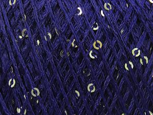 Composition 97% Polyester, 3% Paillette, Navy, Brand Ice Yarns, fnt2-78424 