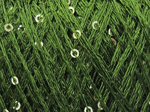 Fiber Content 97% Polyester, 3% Paillette, Jungle Green, Brand Ice Yarns, fnt2-78425 