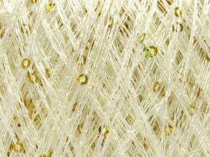 Composition 97% Polyester, 3% Paillette, Light Cream, Brand Ice Yarns, fnt2-78432 