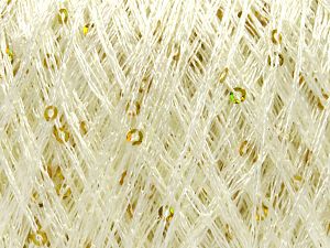Composition 97% Polyester, 3% Paillette, Light Cream, Brand Ice Yarns, fnt2-78435 