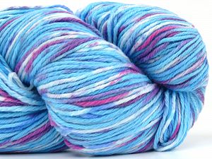 Composition 90% Polyamide, 10% Cachemire, White, Turquoise Shades, Orchid, Maroon, Brand Ice Yarns, fnt2-78502 