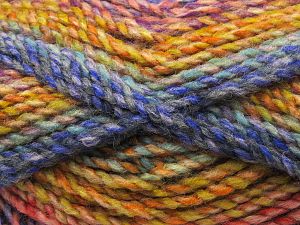 Composition 100% Acrylique haut de gamme, Brand Ice Yarns, Green, Gold Shades, Copper, Blue, fnt2-78552 