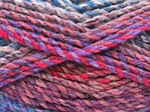Composition 100% Acrylique haut de gamme, Turquoise, Red, Lilac, Light Grey, Brand Ice Yarns, fnt2-78556 