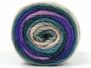 This is a self-striping yarn. Please see package photo for the color combination. Fiber Content 100% Premium Acrylic, Turquoise Shades, Purple Shades, Brand Ice Yarns, fnt2-78562 