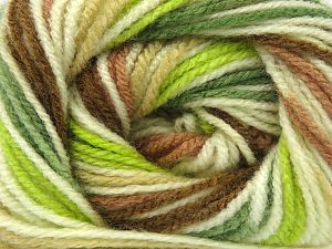 Composition 100% Acrylique haut de gamme, Brand Ice Yarns, Green Shades, Cream, Brown Shades, fnt2-78570 