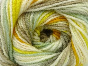 Composition 100% Acrylique haut de gamme, Yellow Shades, Mint Green, Brand Ice Yarns, Grey, Camel, fnt2-78571 