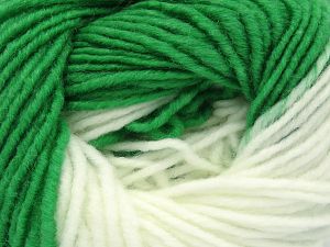 Fiber Content 75% Premium Acrylic, 25% Wool, White, Brand Ice Yarns, Green, fnt2-78581 