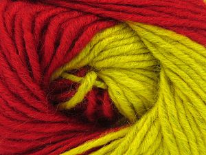 Composition 75% Acrylique haut de gamme, 25% Laine, Yellow, Red, Brand Ice Yarns, fnt2-78583 