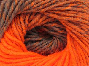 Fiber Content 75% Premium Acrylic, 25% Wool, Neon Orange, Brand Ice Yarns, Grey, fnt2-78584 