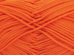 Width is 2-3 mm Ä°Ã§erik 100% Polyester, Orange, Brand Ice Yarns, fnt2-78616 