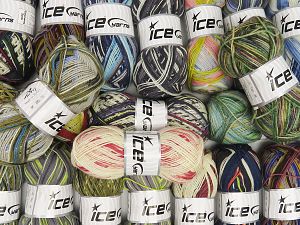 Colorway Sock Yarns Machine washable In this list; you see most recent 50 mixed lots. <br> To see all <a href=&/mixed_lots/o/4#list&>CLICK HERE</a> (Old ones have much better deals)<hr> Fiber Content 75% Superwash Wool, 25% Polyamide, Brand Ice Yarns, fnt2-78623
