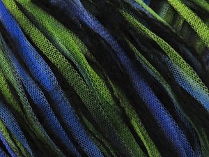 Composition 50% Polyamide, 30% Acrylique, 10% Laine, 10% Polyester, Brand Ice Yarns, Green Shades, Blue Shades, Black, fnt2-78668 