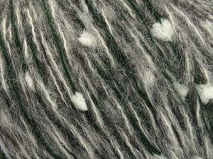 Composition 9% Nylon, 75% Acrylique, 5% Laine, 11% Polyester, White, Brand Ice Yarns, Grey, Green, fnt2-78670 