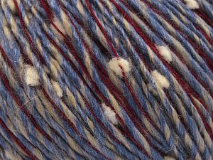 Composition 70% Acrylique, 5% Polyester, 25% Laine, Red, Powder Pink, Jeans Blue, Brand Ice Yarns, Beige, fnt2-78675 