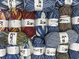 Colorway Sock Yarns In this list; you see most recent 50 mixed lots. <br> To see all <a href=&amp/mixed_lots/o/4#list&amp>CLICK HERE</a> (Old ones have much better deals)<hr> Machine washable Fiber Content 75% Superwash Wool, 25% Polyamide, Brand Ice Yarns, fnt2-78716 