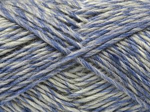 Fiber Content 70% Acrylic, 15% Alpaca, 15% Wool, Light Grey, Light Blue, Brand Ice Yarns, fnt2-78763 