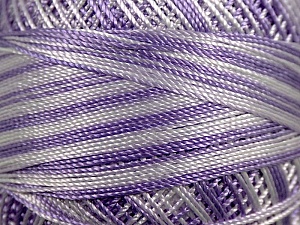 Contenido de fibra 100% Micro fibra, Brand YarnArt, White, Lilac, Yarn Thickness 0 Lace Fingering Crochet Thread, fnt2-17333