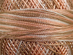 Fiber Content 100% Micro Fiber, Brand YarnArt, White, Salmon, Brown, Yarn Thickness 0 Lace Fingering Crochet Thread, fnt2-17338