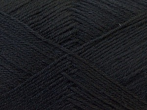Fiber Content 60% Merino Wool, 40% Acrylic, Brand Ice Yarns, Black, Yarn Thickness 2 Fine Sport, Baby, fnt2-21088
