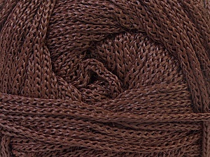 Width is 2-3 mm Fiber Content 100% Polyester, Brand Ice Yarns, Brown, fnt2-21639 