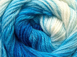 Fiber Content 100% Acrylic, White, Brand Ice Yarns, Blue Shades, Yarn Thickness 3 Light DK, Light, Worsted, fnt2-22017 
