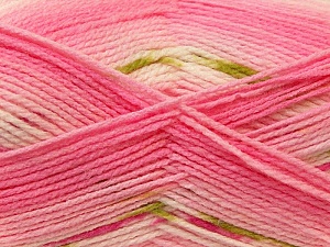 Fiber Content 100% Baby Acrylic, White, Pink, Brand Ice Yarns, Green, Yarn Thickness 2 Fine Sport, Baby, fnt2-22047