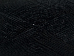 Contenido de fibra 100% Mercerizado del algodón, Brand Ice Yarns, Black, Yarn Thickness 2 Fine Sport, Baby, fnt2-23321