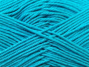 Composition 100% Coton mercerisé, Turquoise, Brand Ice Yarns, Yarn Thickness 2 Fine Sport, Baby, fnt2-23338