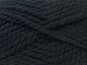 SuperBulky Composition 55% Acrylique, 45% Laine, Brand Ice Yarns, Black, Yarn Thickness 6 SuperBulky Bulky, Roving, fnt2-24935 