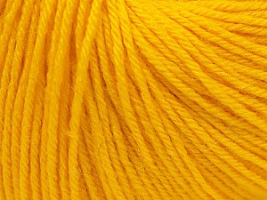 Fiber Content 40% Merino Wool, 40% Acrylic, 20% Polyamide, Yellow, Brand Ice Yarns, Yarn Thickness 2 Fine Sport, Baby, fnt2-26127