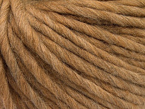 Composition 100% Laine Australienne, Light Camel, Brand Ice Yarns, Yarn Thickness 6 SuperBulky Bulky, Roving, fnt2-26153 