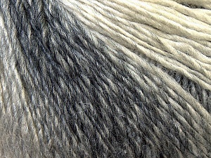 Fiber Content 50% Acrylic, 50% Wool, White, Brand ICE, Grey Shades, Yarn Thickness 3 Light DK, Light, Worsted, fnt2-27146