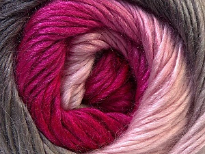 Fiber Content 40% Wool, 30% Mohair, 30% Acrylic, Pink Shades, Brand ICE, Grey, Yarn Thickness 3 Light DK, Light, Worsted, fnt2-27208