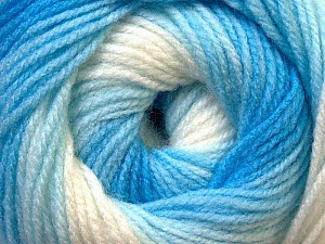 Fiber Content 100% Baby Acrylic, White, Brand Ice Yarns, Blue Shades, Yarn Thickness 2 Fine Sport, Baby, fnt2-29603 