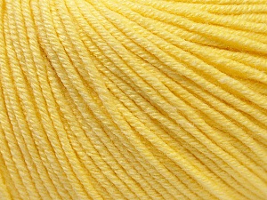 Fiber Content 60% Cotton, 40% Acrylic, Light Yellow, Brand Ice Yarns, Yarn Thickness 2 Fine Sport, Baby, fnt2-32558