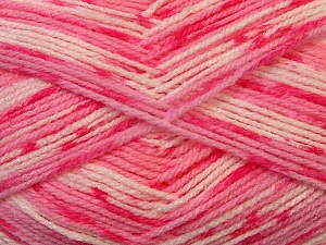 Fiber Content 100% Acrylic, White, Pink Shades, Brand Ice Yarns, Yarn Thickness 2 Fine Sport, Baby, fnt2-33689