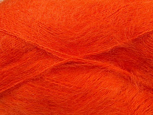 Composition 70% Mohair, 30% Acrylique, Orange, Brand Ice Yarns, Yarn Thickness 3 Light DK, Light, Worsted, fnt2-35051 
