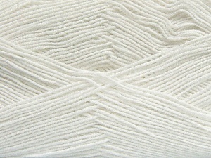 Fiber Content 55% Cotton, 45% Acrylic, White, Brand Ice Yarns, Yarn Thickness 1 SuperFine Sock, Fingering, Baby, fnt2-38662