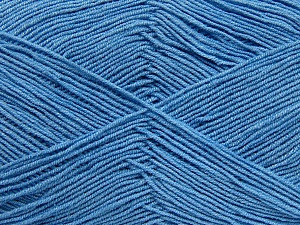 Fiber Content 55% Cotton, 45% Acrylic, Light Blue, Brand Ice Yarns, Yarn Thickness 1 SuperFine Sock, Fingering, Baby, fnt2-38682