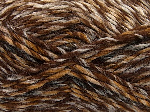 Fiber Content 75% Acrylic, 25% Wool, Brand Ice Yarns, Brown Shades, Yarn Thickness 5 Bulky Chunky, Craft, Rug, fnt2-40813