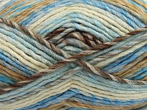 Fiber Content 75% Acrylic, 25% Wool, White, Brand Ice Yarns, Brown, Blue, Beige, Yarn Thickness 5 Bulky Chunky, Craft, Rug, fnt2-40815